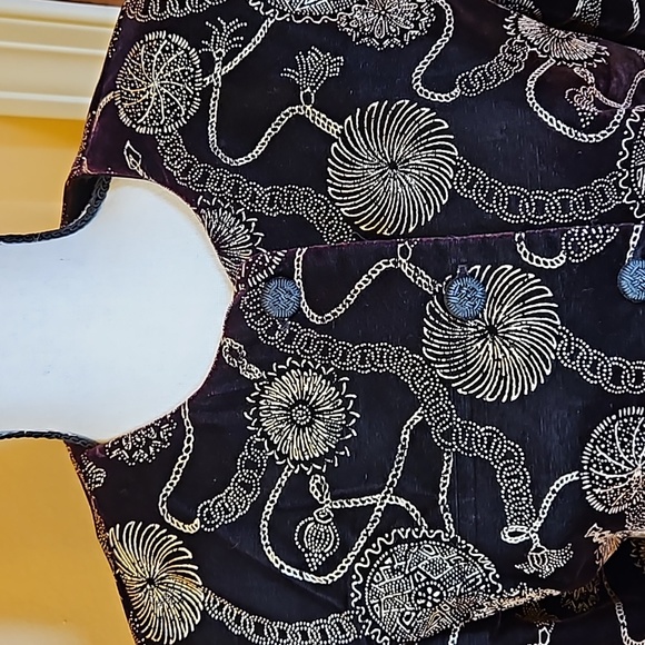 NORTON MCNAUGHTON BLAZER PETITES 6 GOLD BLACK BUTTONS VINTAGE - Picture 2 of 8